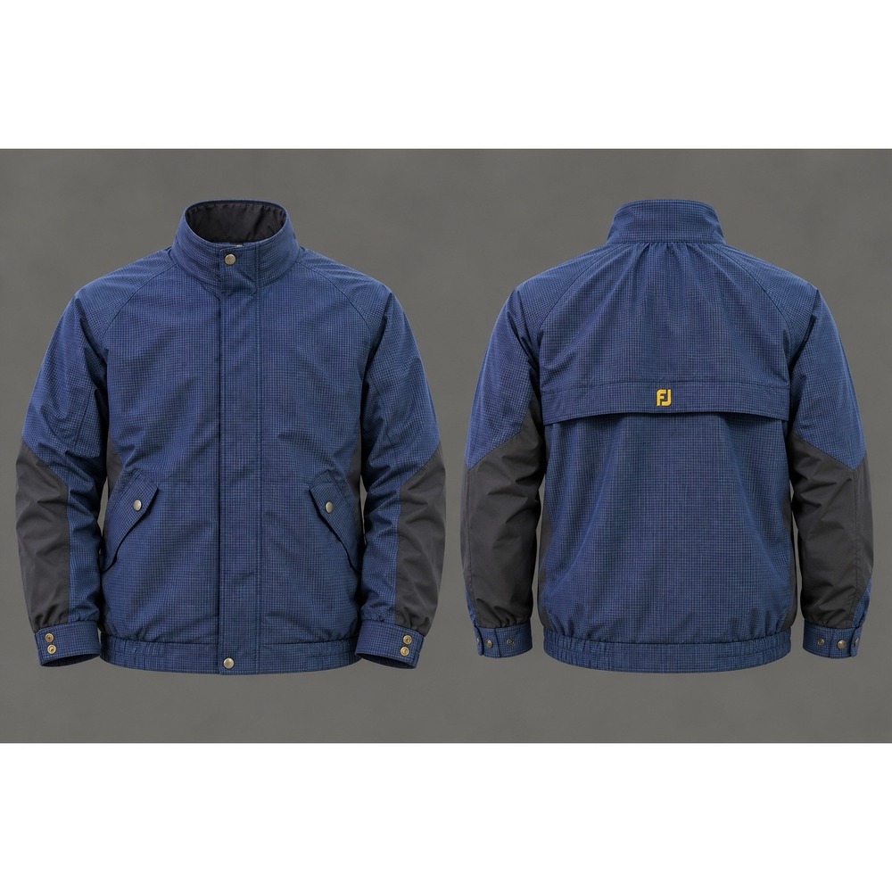 Dryjoys by Footjoy Full Zip Windbreaker Golf Jacket Men's large blue black
